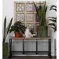 thumbnail image 3 of DecMode 39" x 19" Brown Wood Storage Bench with Brown Wood Top, 1-Piece, 3 of 8