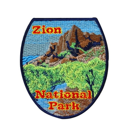 USA Trails Zion National Park Souvenir Patch Hiking Camping Iron-On (Best Hiking Trails In Zion National Park)
