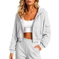 thumbnail image 5 of Certgust Hoodies for Men Womens Zip Up Hoodie Oversized Sweatshirt Long Sleeve Casual Fall Jackets with Pockets Drawstring Hoodie Sweatshirt for Layered Casual Outfits, 5 of 8