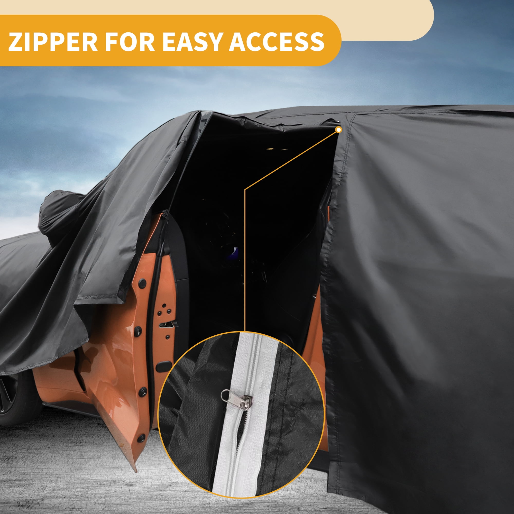 Unique Bargains Durable Waterproof Car Cover Black ["for Toyota GR86"]