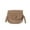 🔥 Khaki_Base#2442, variant on Women's Faux Leather Saddle Crossbody Bag | Solid Color Purse with Adjustable Strap, Compact 7" Modern Shoulder Handbag, Textured & Suede, Black/White/Khaki/Brown