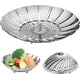 thumbnail image 1 of Vaporera de acero inoxidable, cesta de vapor plegable para verduras, fácilmente ajustable a diferentes ollas y sartenes, para alimentos y cocinar verduras o cesta de frutas JAMW Sencillez, 1 of 5