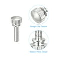 thumbnail image 4 of Knurled Thumb Screws, M4x16mm Flat Brass Bolts Grip Knobs, Nickel Plated 10Pack, 4 of 5
