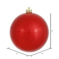 thumbnail image 2 of Vickerman 4" Red Candy Ball Ornament, 6 per Bag, 2 of 6