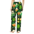 thumbnail image 3 of Goofa St Patrick's Day10 Printed Soft Pajama Pants for Women, Wide Leg Comfy Casual Lounge Yoga Pants-Large, 3 of 9