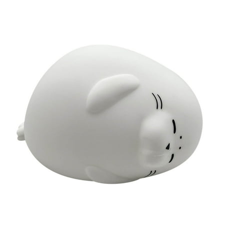 

EJWQWQE Seals Silicone Night Light Mini Rechargeable Plug-in Bedroom Soft Light Eye Protection Bedside Lamp Patting Lamp
