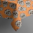 thumbnail image 5 of Orange Skull Pattern Square Tablecloth,Waterproof Square Table Cover,Wipeable Spillproof Washable Table Cover for Home Kitchen Party Decor 42"X42"(107x107cm), 5 of 6