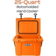 thumbnail image 3 of Cubix Outdoors Viva 25 QT Portable Insulated Hard Cooler - Fits 30 Cans - Zesty Orange, 3 of 6