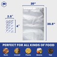 thumbnail image 3 of 15 Wallaby Mylar Bags with Zipper - Bundle - 5 Gallon (5 Mil) with 20 2500cc Oxygen Absorbers, 20 Sticker Labels - Heat Sealable, Food Safe, Long Term Food Storage & Survival, 3 of 7