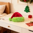 thumbnail image 4 of 3pcs Funny Santa Hat for Adults – Soft Plush Red and Green Christmas Hat for Men and Women – Cozy Holiday Party Headwear, 4 of 5