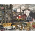 thumbnail image 2 of Joaquín Torres-García 14x12 Black Ornate Wood Framed Double Matted Museum Art Print Titled: New York&nbsp;Docks (1920), 2 of 5