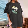 thumbnail image 2 of Drses Womens Summer Tops Oversized Tshirt Flower Graphic Tees Short Sleeve Shirts Summer Casual Loose Flower Plant Shirts Tops, 2 of 5