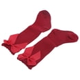 thumbnail image 4 of Calcetines hasta la rodilla suaves y elegantes para niñas y bebés, con lazo (rojos), 4 of 14