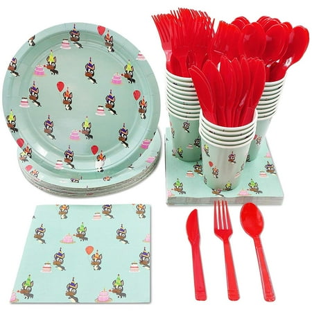 Animal Party Supplies Serves 24 Includes Plates Knives