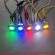 thumbnail image 2 of 5 uds 12V-24V 16mm LED lámpara indicadora de Metal lámpara de señal impermeable con cable (rojo/amarillo/azul/verde/blanco) Rojo Verde MX-0132669FYD, 2 of 5