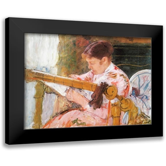 Cassatt, Mary 14x11 Black Modern Framed Museum Art Print Titled - Lydia Working At A Tapestry Frame 1881