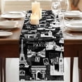 thumbnail image 3 of Table Runners 72 Inches Long Dress Scarves, Eiffel Tower Farmhouse Kitchen/Dining Table Runner, Coffee Tablerunners, Vintage France Romantic European Paris City Art 14x72 Inch, 3 of 9