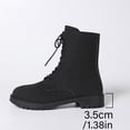 thumbnail image 5 of Tawop Winter Boots for Women Low Heel Side Zip Round Toe Fall Black Boots, 5 of 9