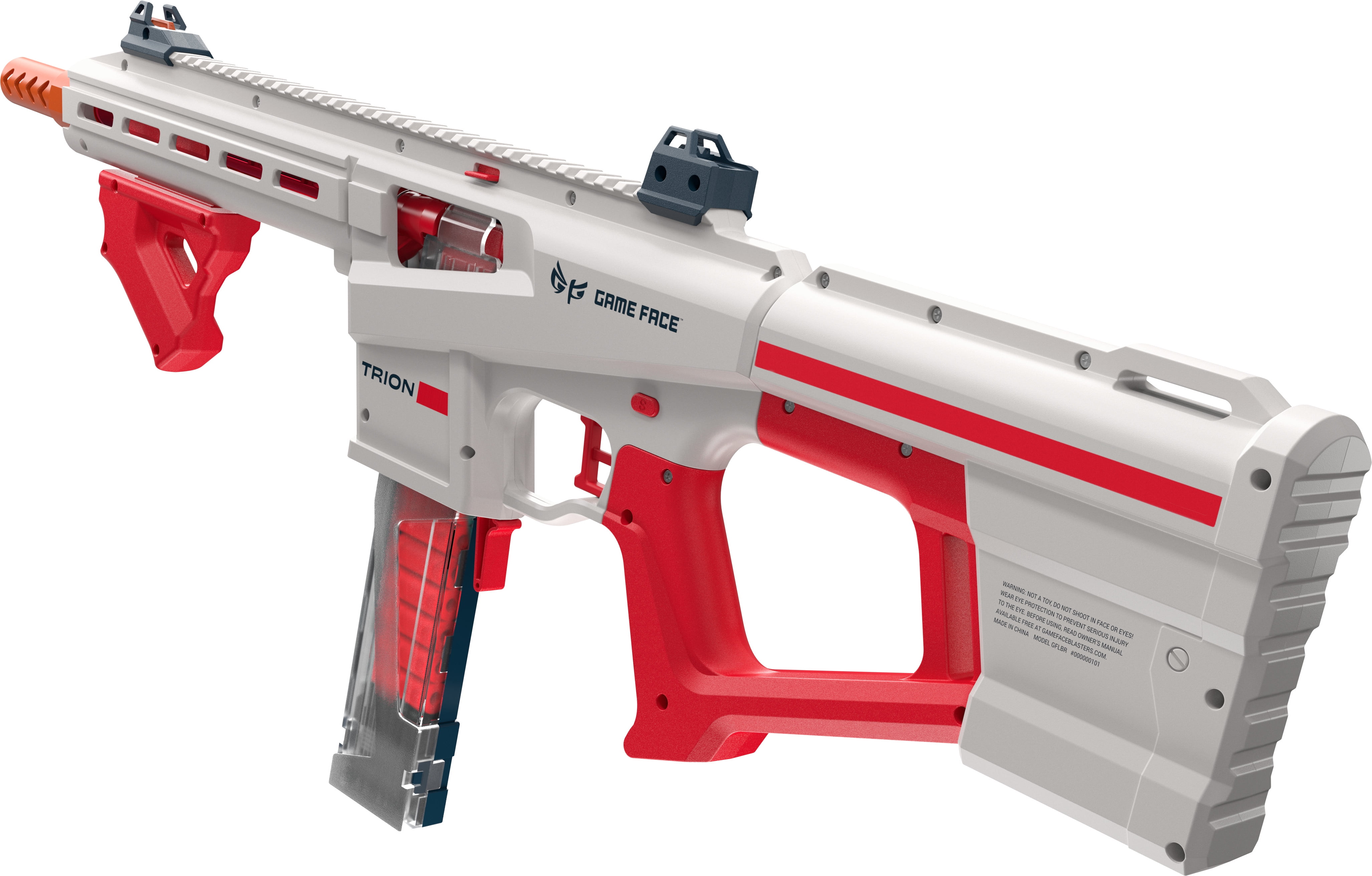 Game Face Trion Competition Foam Dart Blaster, up to 200 FPS, 15 Darts