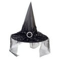 thumbnail image 1 of Injueey Sombrero de de Halloween: destaca en la fiesta de cosplay con un exquisito duradero y no es fácil de romper. Kits de decoración para fiestas negro, 1 of 6