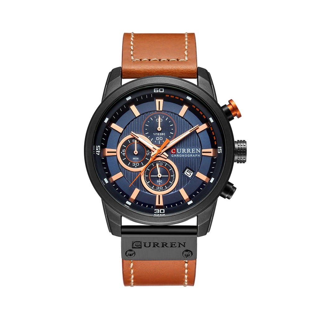 Veki Calendar Watch Three Round Business Waterproof True Quartz Men's Watch  Eyes Men's Watch Women S Watches - Walmart.com