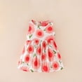 thumbnail image 6 of NAISIBABY Girls Casual Dresses, Sleeveless Cute Graphic Summer Crewneck Kids Flare Sundress Red Size 3, 6 of 6