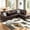 Brown, variant on Aukfa 98" L Shaped Sectional Couch with Cup Holder Console, Tufted Back&Nailhead Trim, Oversized Right Chaise Leather Sofa for Living Room, Red