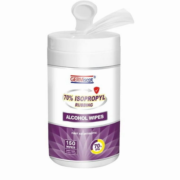 DDI 2367104 70 Percent Isopropyl Alcohol Wipes - 150 Wipes - Case of 12