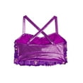 thumbnail image 4 of Xnihocha Kids Girls Sequin Spaghetti Strap Camisole Vest Jazz Hip Hop Jazz Ballet Dance Tank Tops Purple 14, 4 of 7