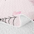 thumbnail image 5 of Homewish Kawaii Pink Ghost Bed Spread Queen for Girls, Pumpkin Bowknot Queen Coverlet Set, Blush Pink, 3 Pieces 1 Bedspread and 2 Pillowcases, 5 of 7