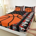 thumbnail image 3 of Castle Fairy Gamer Basketball 4 Pieces Queen Sheet Sets for Teens,Sport Theme Ultra Soft Flat Sheet,USA Flag Queen Fitted Sheet,Abstract Camouflage Home Decor, 3 of 7