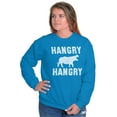 thumbnail image 4 of Funny Hungry Hangry Hippos Sweatshirt for Men or Women Brisco Brands 3X, 4 of 6
