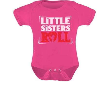 

Tstars Girls Little Sister Newborn Clothes Gift for Little Sister Baby Girls Little Sisters Roll Best Siblings Gifts Rock Cute Little Sister Shirt Baby Bodysuit