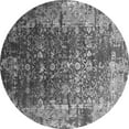 thumbnail image 1 of Ahgly Company Indoor Round Oriental Gray Industrial Area Rugs, 4' Round, 1 of 4