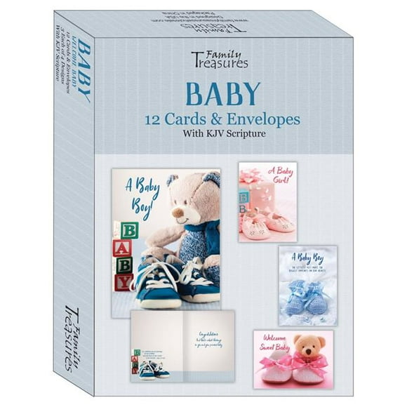 Family Treasures Wholesale 256578 Boxed - Card Baby-Welcome Baby - Box of 12