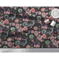 thumbnail image 3 of Soimoi Velvet Fabric Paisley & Floral Artistic Printed Fabric 1 Yard 58 Inch Wide, 3 of 3