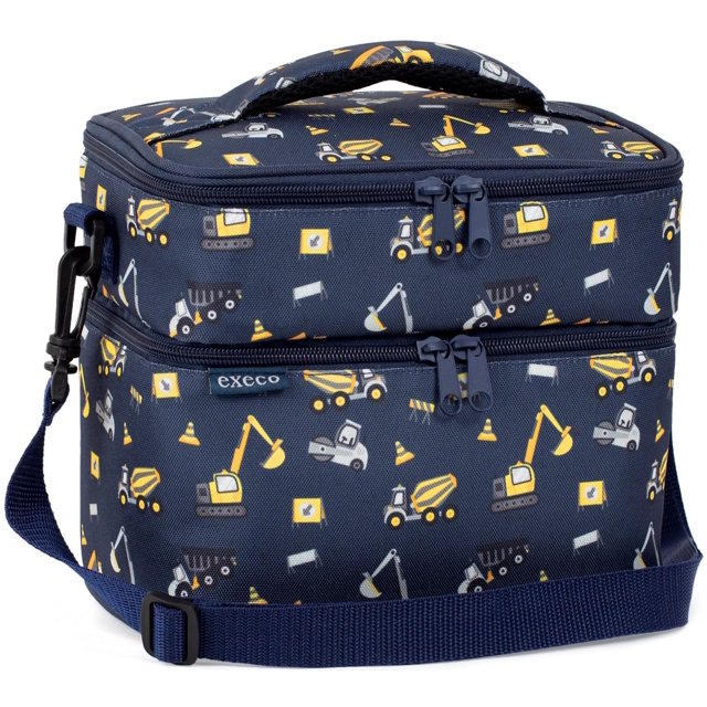 EXECO Boîte à Lunch Thermique Isolée Lavable Réutilisable Étanche 9L Durable avec 2 Compartiments pour Enfants d'Ge Préscolaire et Primaire, Fabriquée à Partir de Bouteilles Recyclées - Collection Licorne