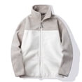 thumbnail image 7 of LEAVINGSUO Men's Zip-up Cardigan Sweatshirt Solid Color Long Sleeved Stand Up Collar Pocket Warm Jacket Gray XL, 7 of 7