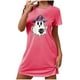 thumbnail image 2 of Camisón corto de talla grande para mujer, camisón de manga corta con estampado de pecho a la moda, camisón para mujer, 2 of 5