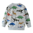 thumbnail image 2 of Boys Dinosaur Hooded Sweatshirts Casual Pullover Hoodie Fall Winter Long Sleeve Cartoon Tops Toddler Clothes 2T (Dino-011), 2 of 5