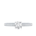 thumbnail image 5 of Rosec Jewels Lab Created Diamond Engagement Ring with Side Stones - 5 MM - EF-VS Quality, 14K White Gold, US 6.00, 5 of 9