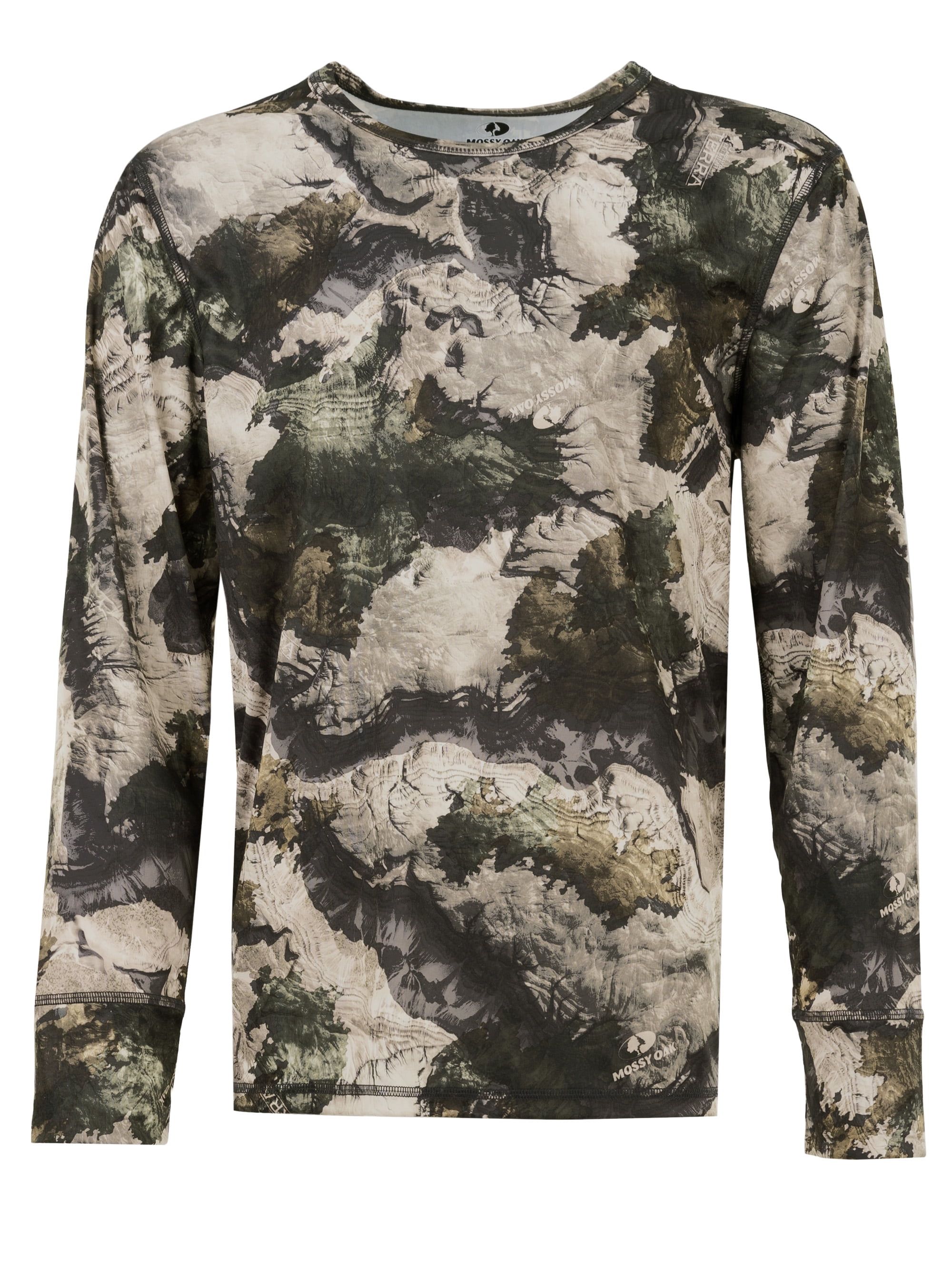 Mossy Oak Men's Performance Baselayer Long Sleeve Thermal Top, Terra Gila, M