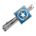 thumbnail image 1 of Northern Mariana Islands US Territory Flag Square Tie Bar Clip Clasp Tack- Silver or Gold, 1 of 4