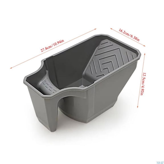 4-Inch Handheld Paint Cup with Roller Frame - Durable PP Material, Large Capacity, Easy Matching for Brushes & Rollers, Gray