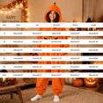 thumbnail image 3 of LIZUOJUN Under $15 Women Halloween Onesie Pajamas Hooded Zip Up Footie Pumpkin Print Soft Fabric Cosplay Costume For Holiday Parties Cozy Nights Sleepover Orange Flannel, 2XL, 3 of 7