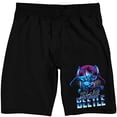 thumbnail image 5 of Blue Beetle Hero Pose Men's Black Sleep Pajama Pants-Large, 5 of 7