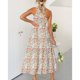 thumbnail image 3 of Vestido largo floral de un solo hombro para fiestas de verano, bodas en la playa y vacaciones Encanto bohemio, 3 of 6