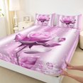 thumbnail image 3 of Castle Fairy 4-Piece King Sheet Set: Pink Rose Bling Glitter Sparkling Crystal, 3 of 7