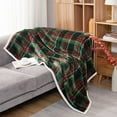 thumbnail image 1 of Manta cepillada para el hogar, forro polar reversible y cepillado, decoración ligera para cama o sofá, medianoche nórdica, 1 of 5