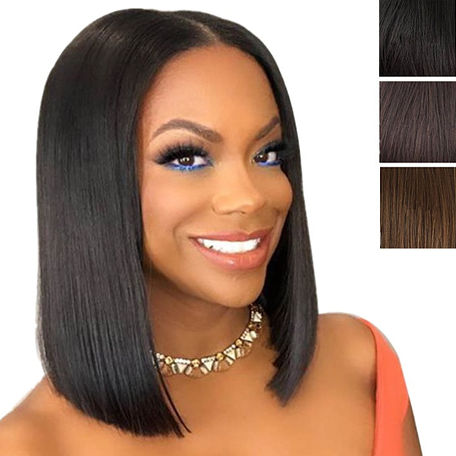 20 Inch/50 Cm Long Layered With Bangs Straight Synthetic Fiber Shoulder  Length Hair For Daily Use Or Party Wig (ash Blonde)